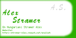 alex stramer business card
